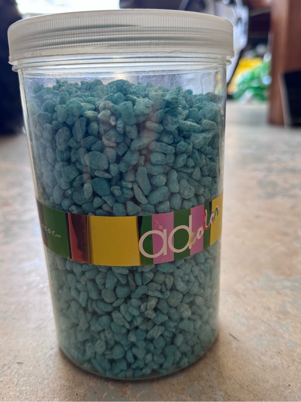 Blue/Turquoise Decorative Pebbles/Rocks – Approx. 40 oz